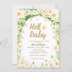 Garden Summer Daisy Hello Baby Baby Shower  Invitation