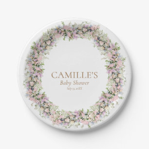 Garden Summer Girl Baby Shower Paper Plates