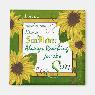 Garden Sunflower Prayer Magnet