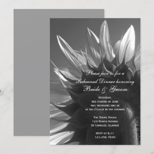 Garden Sunflower Wedding Rehearsal Dinner Invitation