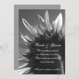 Garden Sunflower Wedding Save the Date Invitation