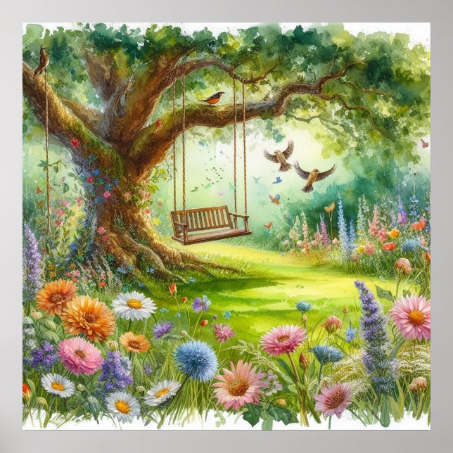 Garden Swing Landscape 2 Poster (Front)
