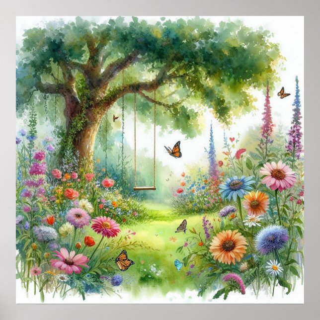 Garden Swing Landscape 5 Poster (Front)