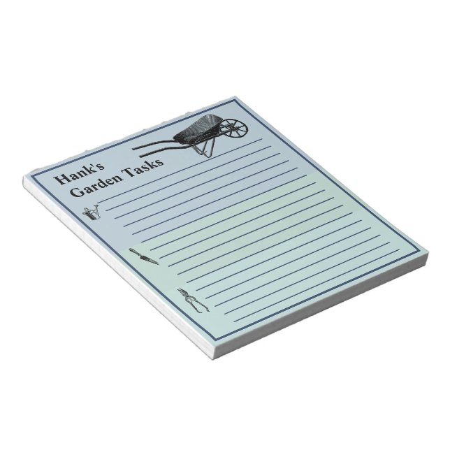 Garden Tasks To Do List Notepad (Angled)
