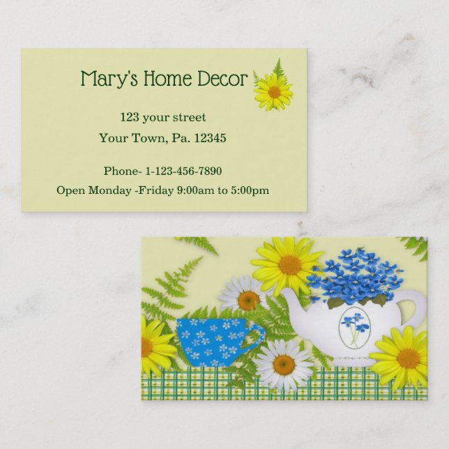 Garden Tea Business Card (Front/Back)