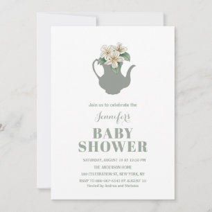 Garden Tea Party baby shower Invitation