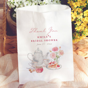 Garden Tea Party Bridal Shower Thank You Favour Bags