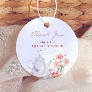 Garden Tea Party Bridal Shower Thank You Favour Tags