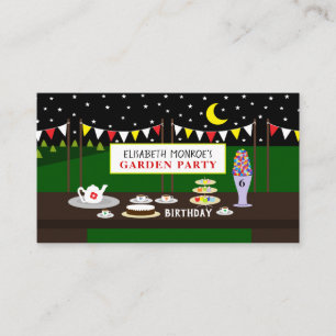 Garden Tea Party, Children's Birthday Party Ticket Enclosure Card
