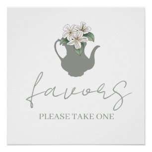 Garden Tea Party favours Sign