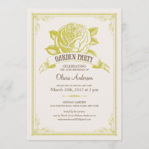 Garden Tea Party Invitations