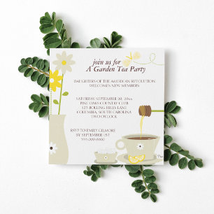 Garden Tea Party Luncheon Invitations