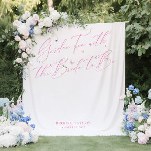 Garden Tea with the Bride to Be Bridal Shower Back Tapestry