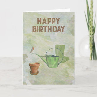 Garden themed birthday card