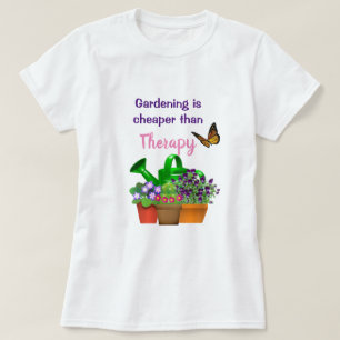 Garden Therapy with Potted Plants Garden T-Shirt