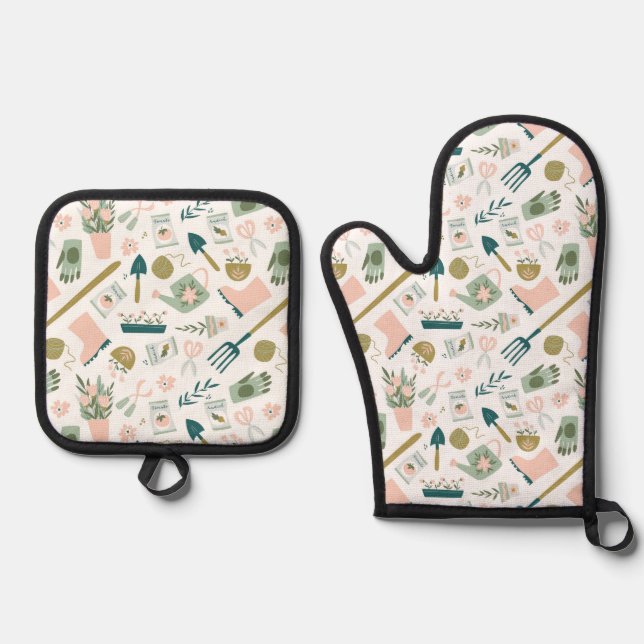 Garden Time Oven Mitt Set (Front)