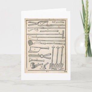 Garden tools, from 'The Dutch Gardener' by Johann Card