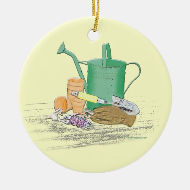 Garden Tools Garden Art Ceramic Tree Decoration (Front)