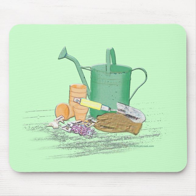 Garden Tools Garden Art Mouse Mat (Front)