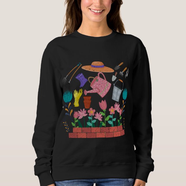 Garden Tools Gardening Sweatshirt (Front)
