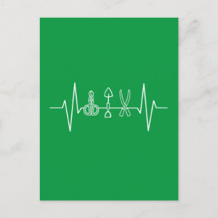 Garden Tools Heartbeat Gardener Postcard