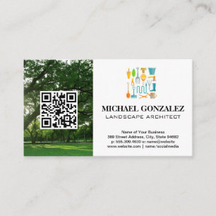 Garden Tools   Landscape   QR Business Card