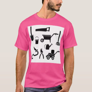 garden tools silhouettes T-Shirt