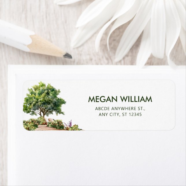 Garden tree Return Address Label (Insitu)