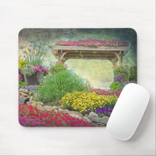 Garden Trellis Impressionism Mouse Mat