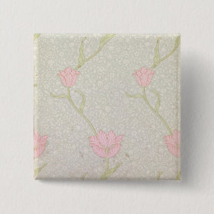 'Garden Tulip' wallpaper design, 1885 15 Cm Square Badge