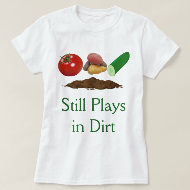Garden Vegetables and Soil Women's White T-Shirt (Design Front)