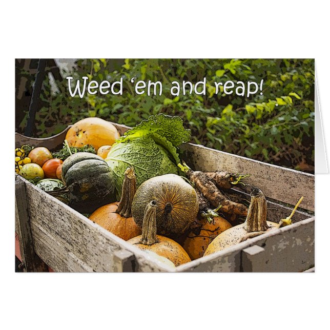 Garden Vegetables Card (Front Horizontal)