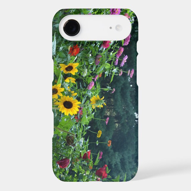 Garden View- sunflower, daisies, cosmos Case-Mate iPhone Case (Back)