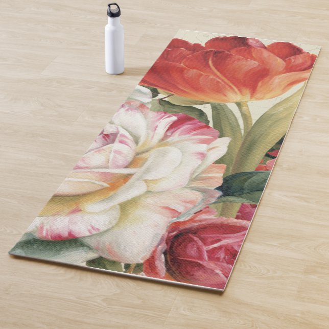 Garden View Tossed Flowers Yoga Mat (In Situ)
