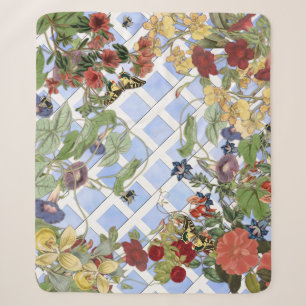 Garden Vignette Sherpa Blanket