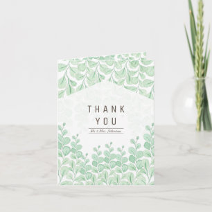 Garden Vine Watercolor Thank You Card