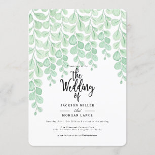 Garden Vine   Watercolor Wedding Invite