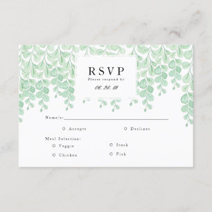 Garden Vines   Watercolor RSVP Card