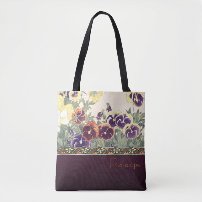 Garden Violet Design Tote Bag (Front)