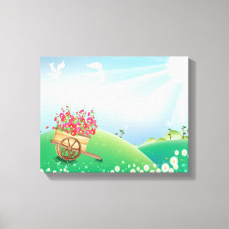 Garden Wagon Wrapped Canvas