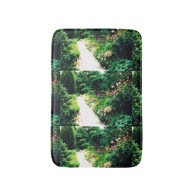 Garden Walk Digital Bath Mat (Front Vertical)