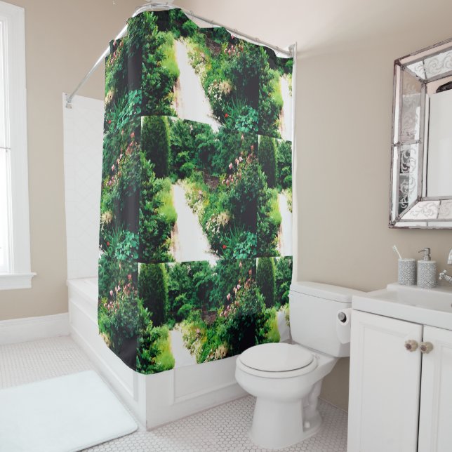 Garden Walk Digital Shower Curtain (In Situ)