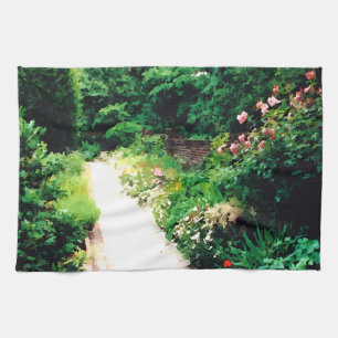 Garden Walk Digital Tea Towel