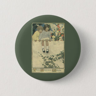 Garden Wall Jessie Willcox Smith, Vintage Children 6 Cm Round Badge