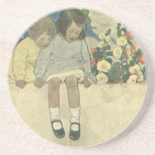 Garden Wall Jessie Willcox Smith, Vintage Children Coaster