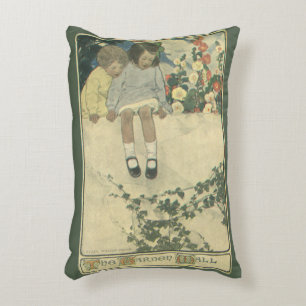 Garden Wall Jessie Willcox Smith, Vintage Children Decorative Cushion