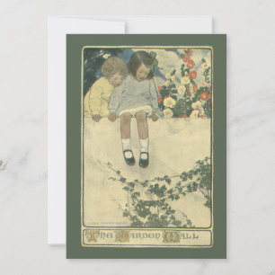 Garden Wall Jessie Willcox Smith, Vintage Children Invitation