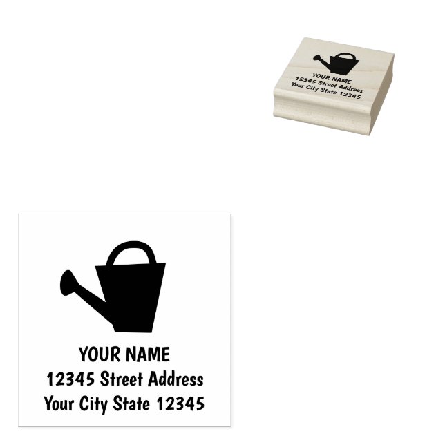 Garden water can logo return address stamp (Stamped)