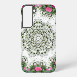 Garden Water Fountain Pink Flowers Mandala Design Samsung Galaxy Case