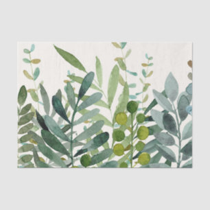 Garden-Watercolor Botanical Leaves  Tissue Paper